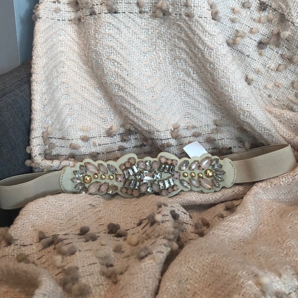 Express Accessories - {Express} Jeweled Decorative Elastic Belt Medium
